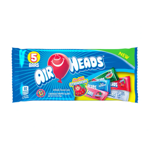 Airheads Bars Assorted Flavours 5 Bar Pack 78g
