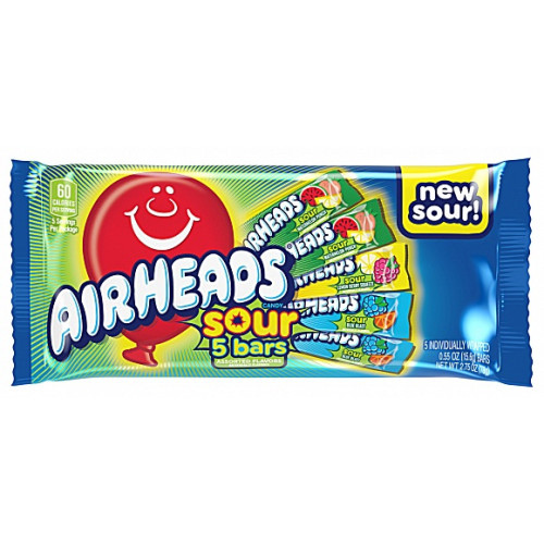 Airheads Singles - Assorted SOURS 5 Bar Pack (78g)