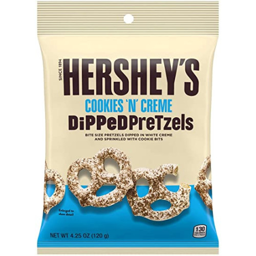 Hershey's Cookies n CrÃ¨me dipped pretzels (120g)