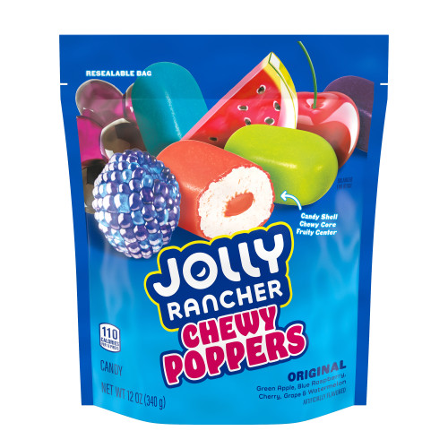 Jolly Rancher CHEWY POPPERS Stand Up Bag - Original Flavours (340g) nmo