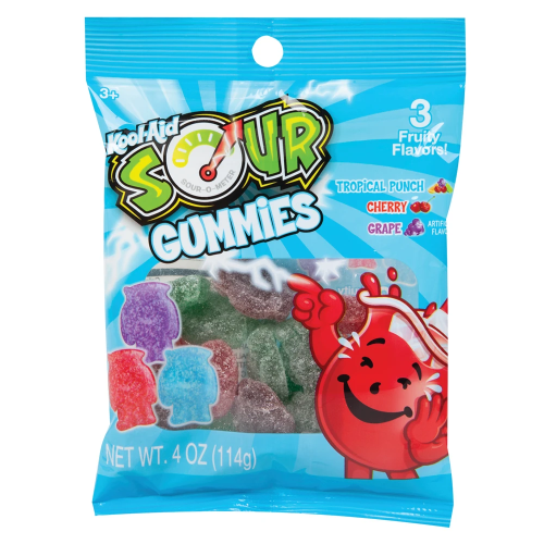 Kool-Aid Sour-Sanded Gummy bags (114g)