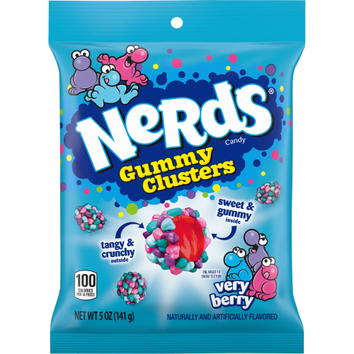 Ferrara Nerds Gummy Clusters Very Berry bags 5oz (141g)