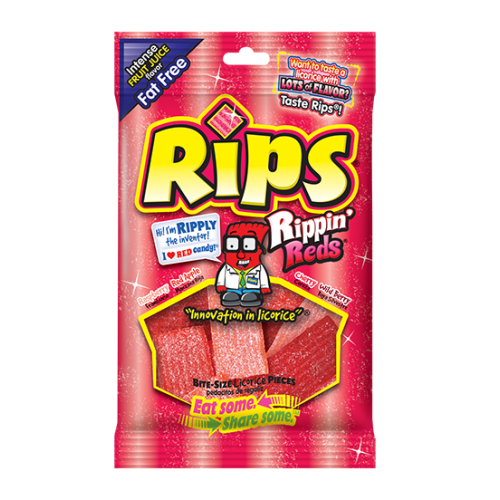 Rips Bite-Size Pieces Rippin' Red bags 4oz (113g)