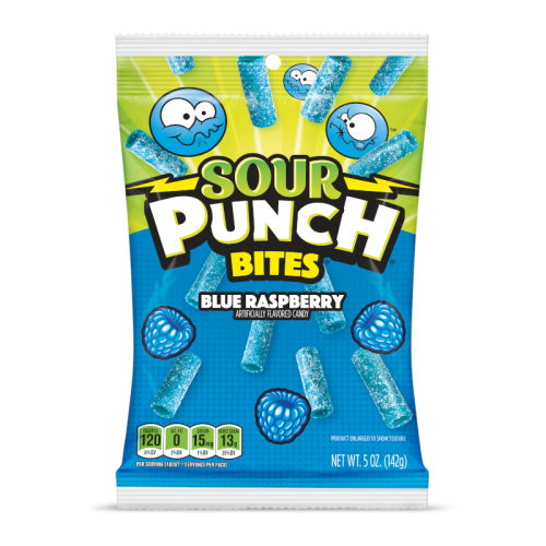 Sour Punch Blue Raspberry Bites bags (142g)
