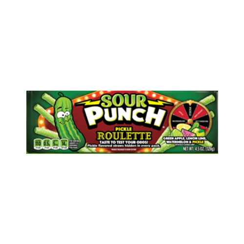 Sour Punch Bites Pickle Roulette King size 12 x 12ct