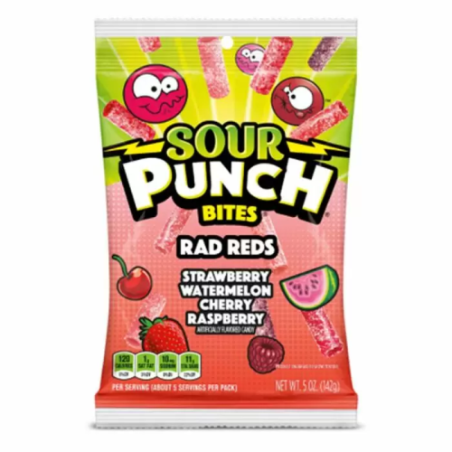 Sour Punch Rad Reds Bites bags (142g)
