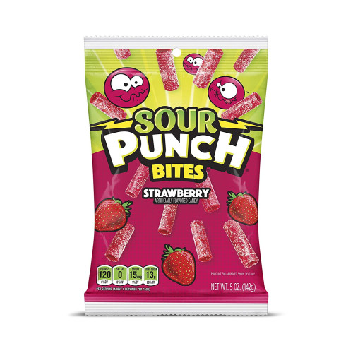 Sour Punch Strawberry Bites bags (142g)