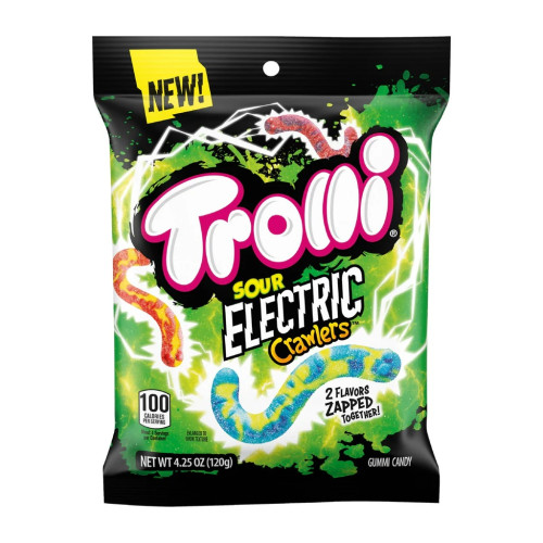Trolli Peg Bags - SOUR Electric Crawlers (120g)
