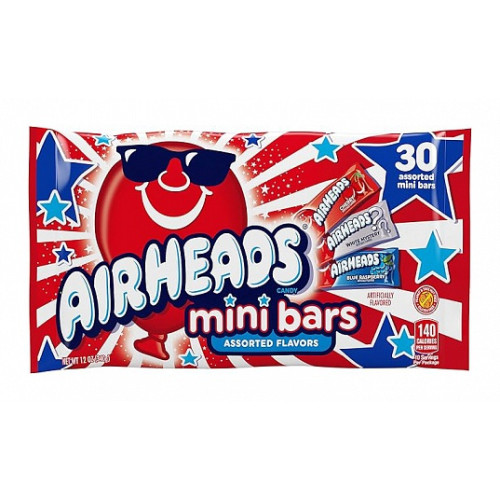 Airheads Bars Mini Red, White & Blue 30 Pack (12 x 340g)
