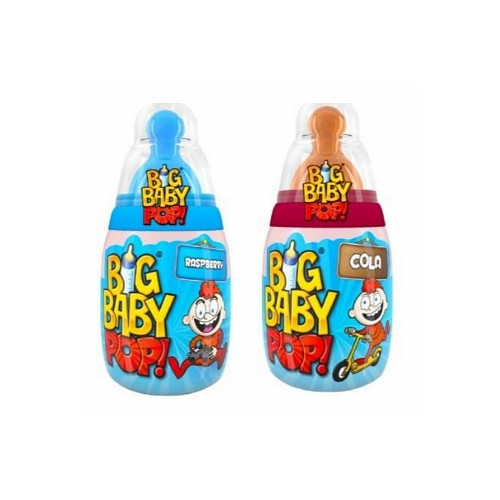 Bazooka Big Baby Pop! Raspberry/Cola (12 x 32g)
