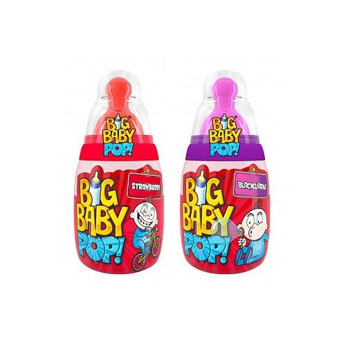 Bazooka Big Baby Pop! Strawberry/Blackcurrant (12 x 32g)