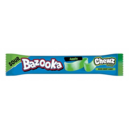 Bazooka Chewz Sour Bar Apple (60 x 14g)