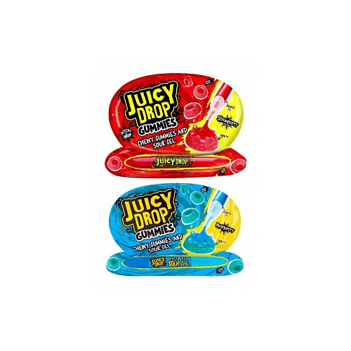 Bazooka Juicy Drop Gummies Strawberry & Raspberry (12 x 57g)