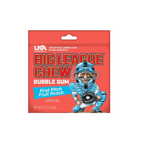 Big League Chew Bubble Gum Fruit Punch (12 x 60g)