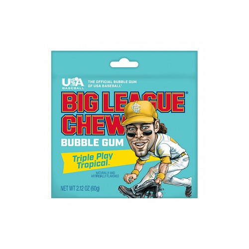 Big League Chew Bubble Gum Triple Play Tropical (12 x 60g)