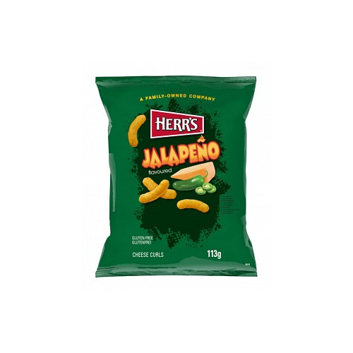 Herr's Jalape&Atilde;&plusmn;o Cheese Curls (12 x 113g)