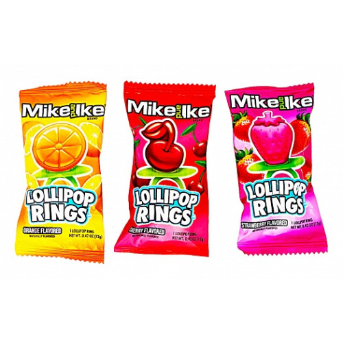 Mike & Ike Lollipop Rings (24 x 12g)