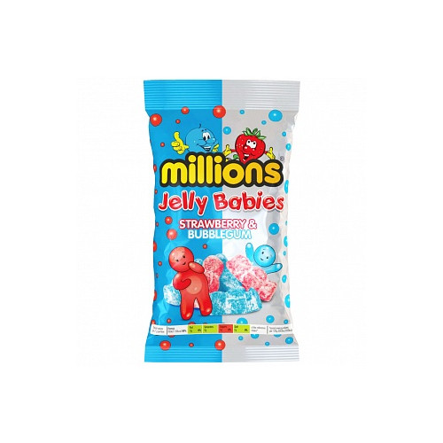 Millions Jelly Babies Strawberry & Bubblegum (10 x 150g)