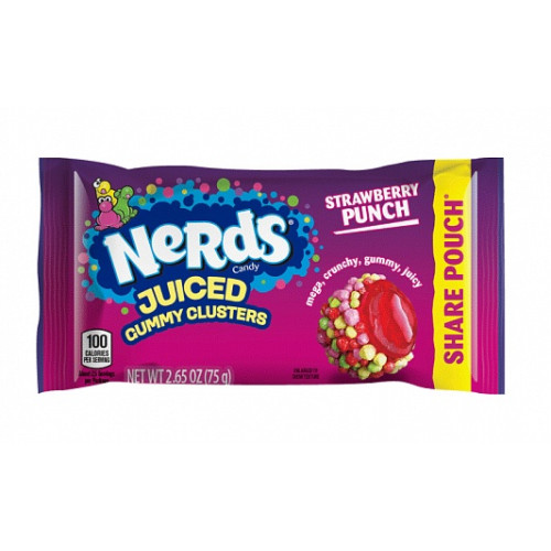 Ferrara Nerds Juiced Gummy Clusters Strawberry Punch (12 x 75g)