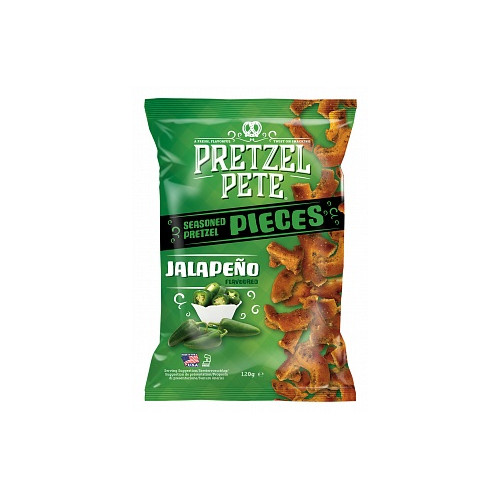 Pretzel Pete Jalapeno Pieces (8 x 120g)