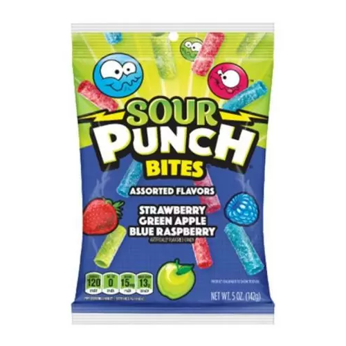Sour Punch Assorted Bites bags (142g)