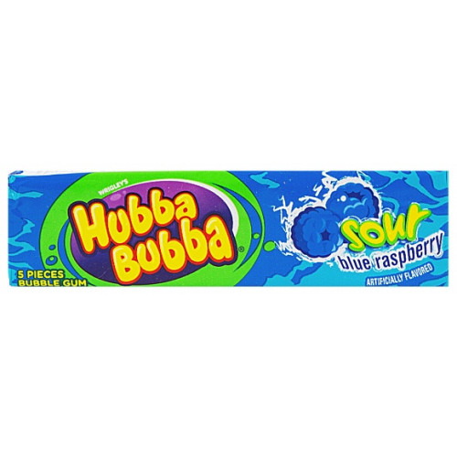 Hubba Bubba Bubble Gum Sour Blue Raspberry (18 x 40g)