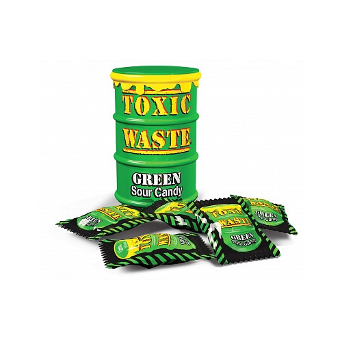 Toxic Waste Sour Candy Drum Green (12 x 42g)