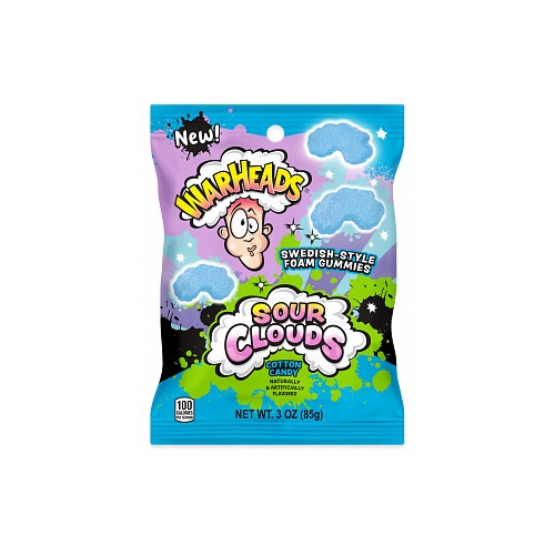 Warheads Sour Clouds Cotton Candy (12 x 85g)