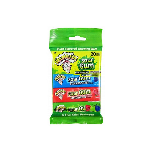 Warheads Sour Gum 4 Pack (10 x 50g)