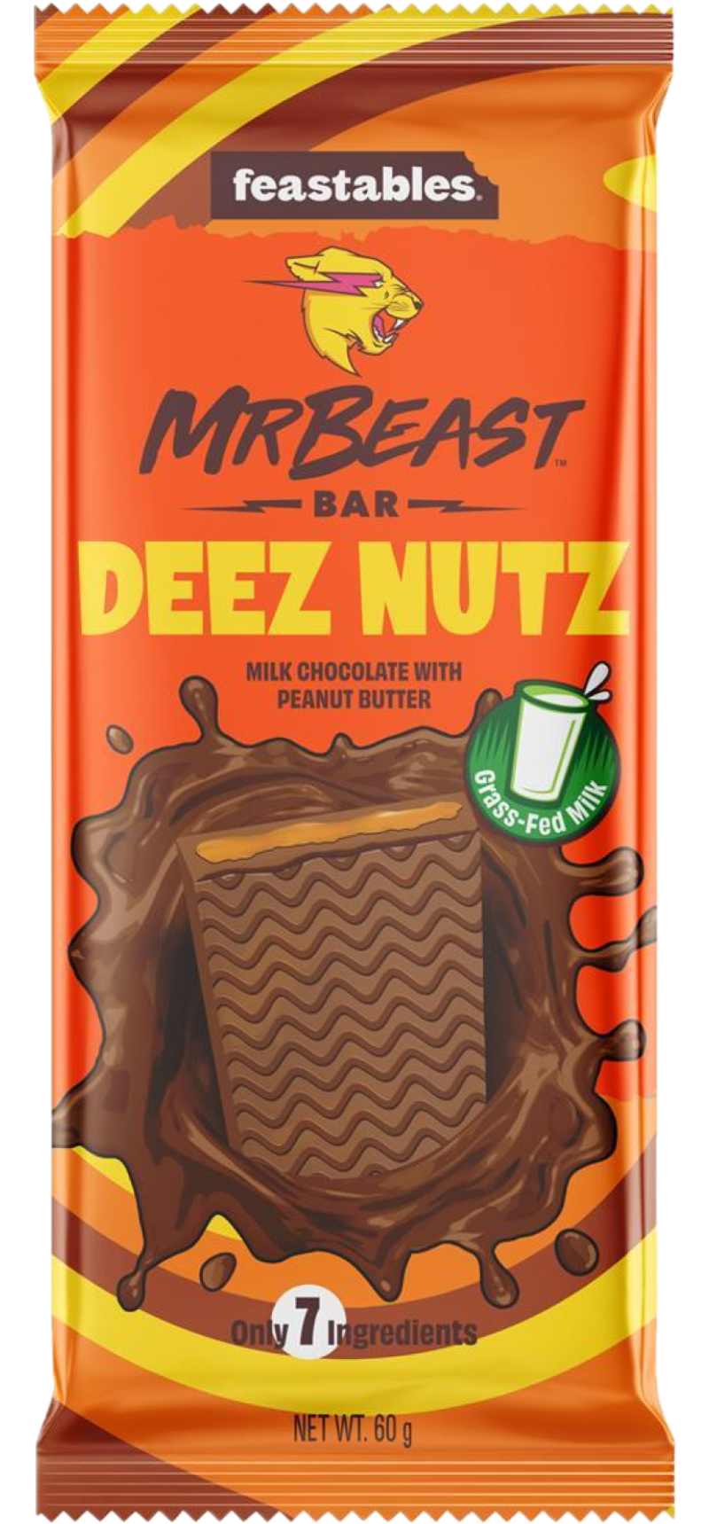 Trying MrBeast Deez Nutz Feastables Chocolate Bar! 